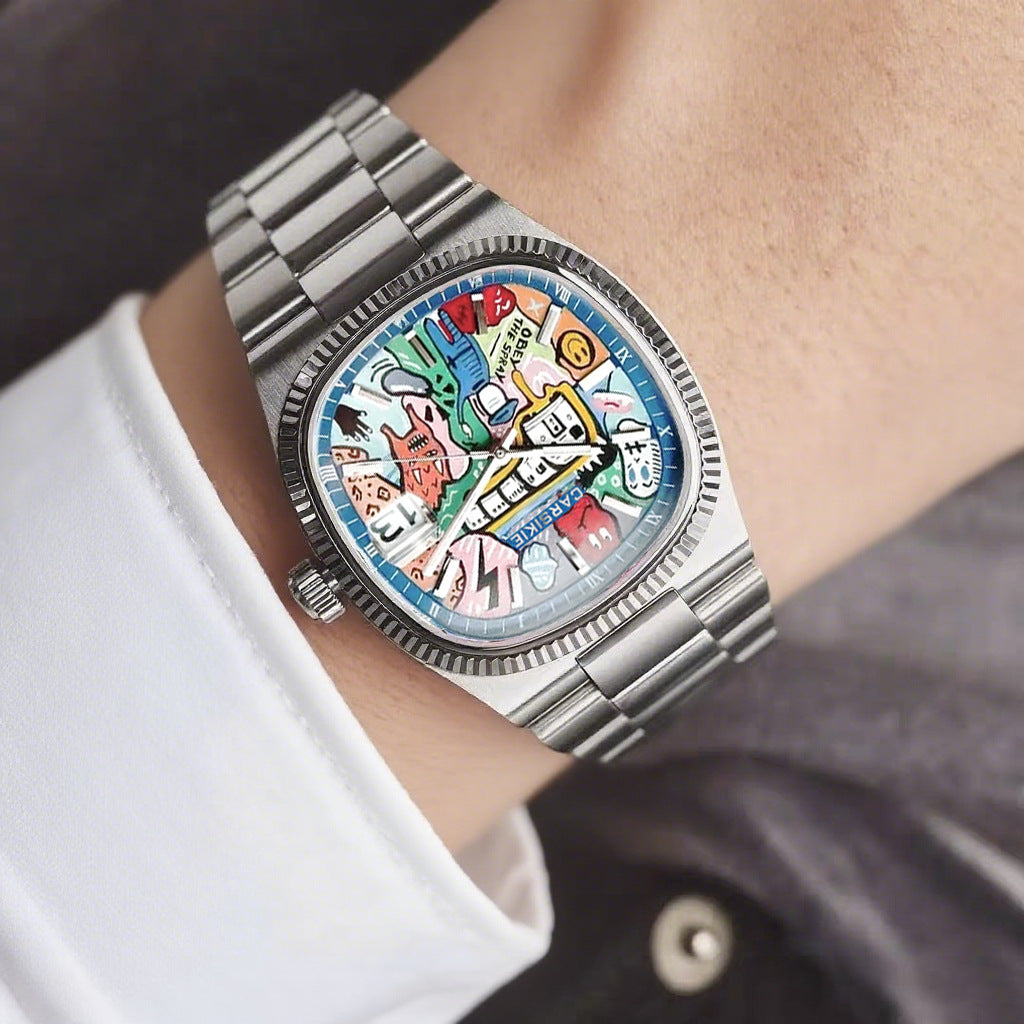 Super Dad - Square Graffiti Quartz Watch