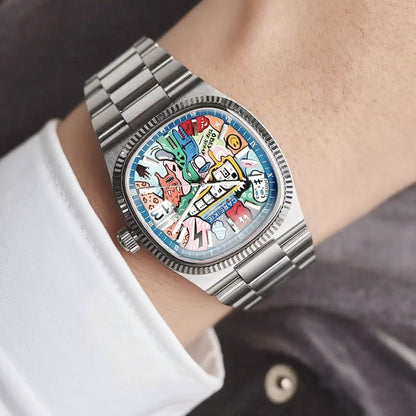 Super Dad - Square Graffiti Quartz Watch