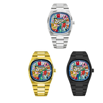 Super Dad - Square Graffiti Quartz Watch