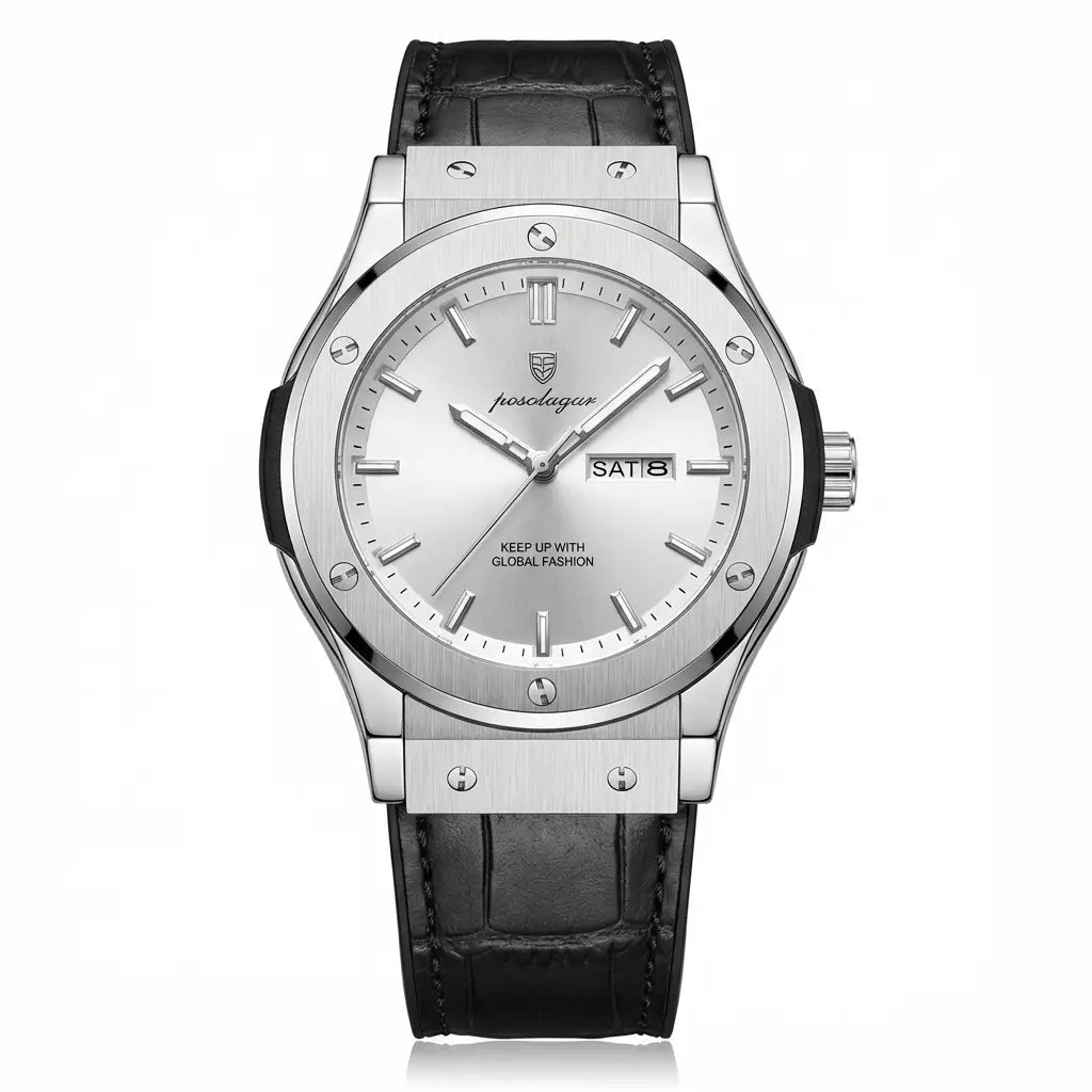 Super Dad - Steel Face Leather Strap