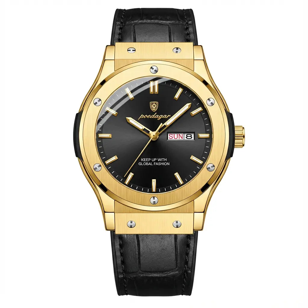 Super Dad - Steel Face Leather Strap