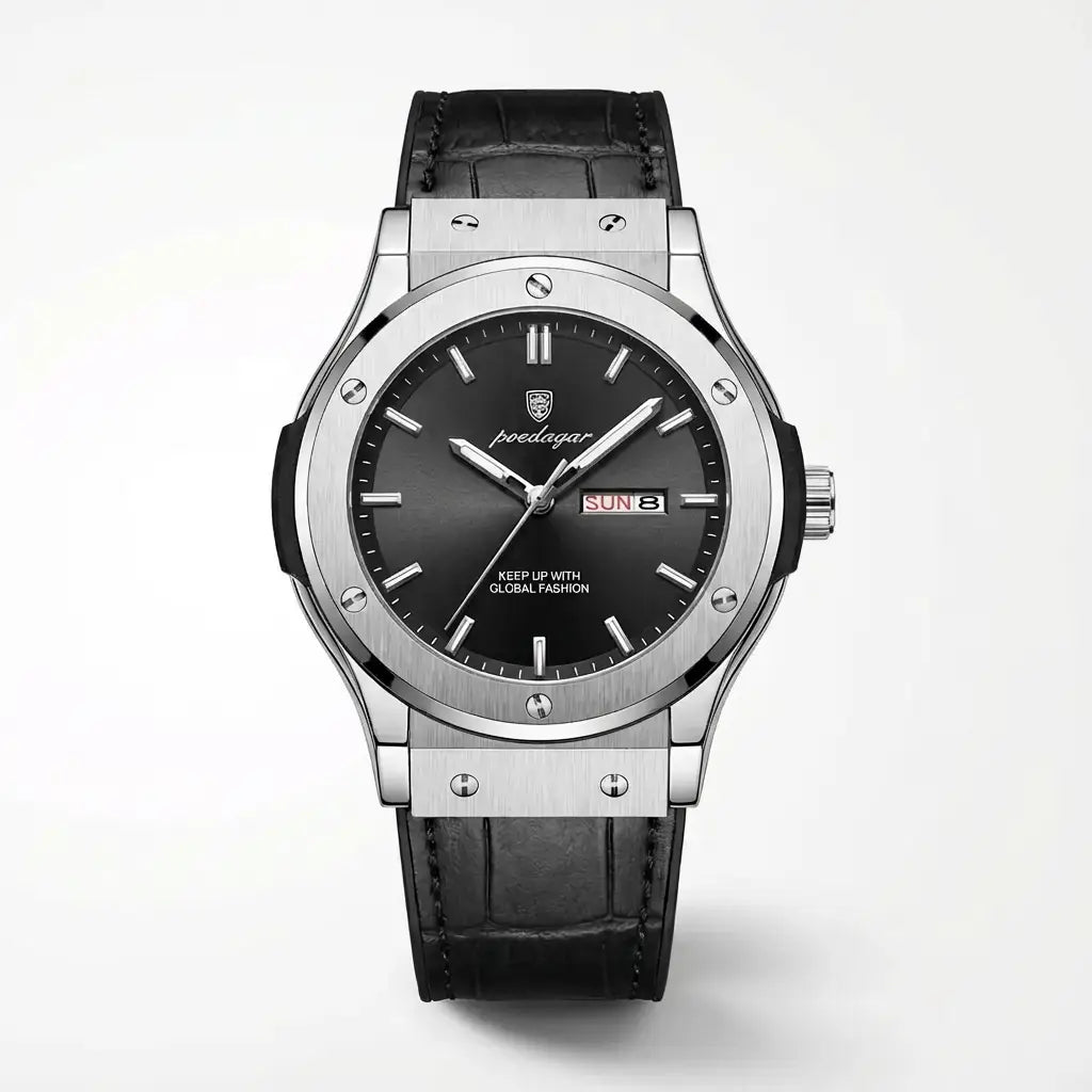 Super Dad - Steel Face Leather Strap