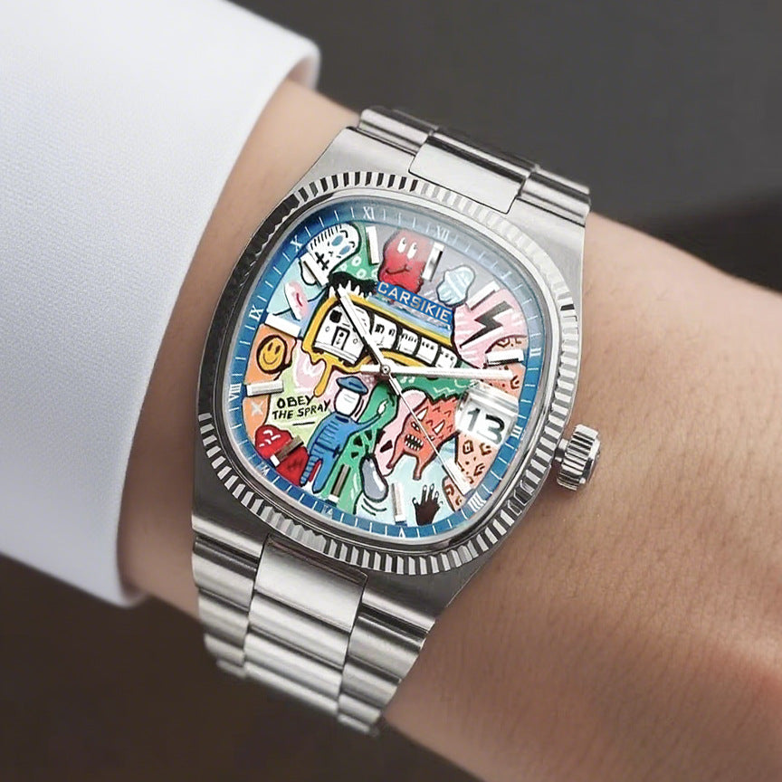 Super Dad - Square Graffiti Quartz Watch